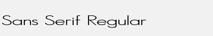 Sans Serif Regular
